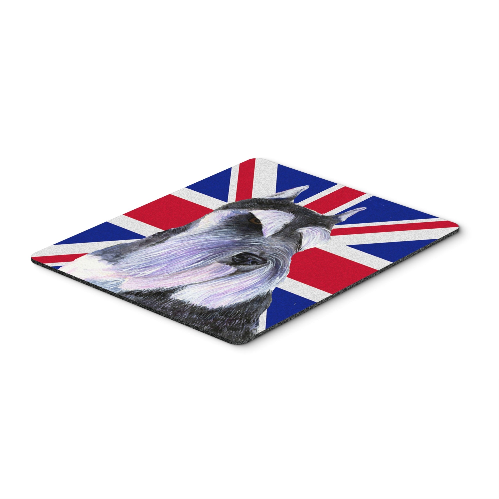 Caroline'S Treasures Schnauzer With English Union Jack British Flag Mouse Pad/Hot Pad/Trivet (Ss4919Mp)