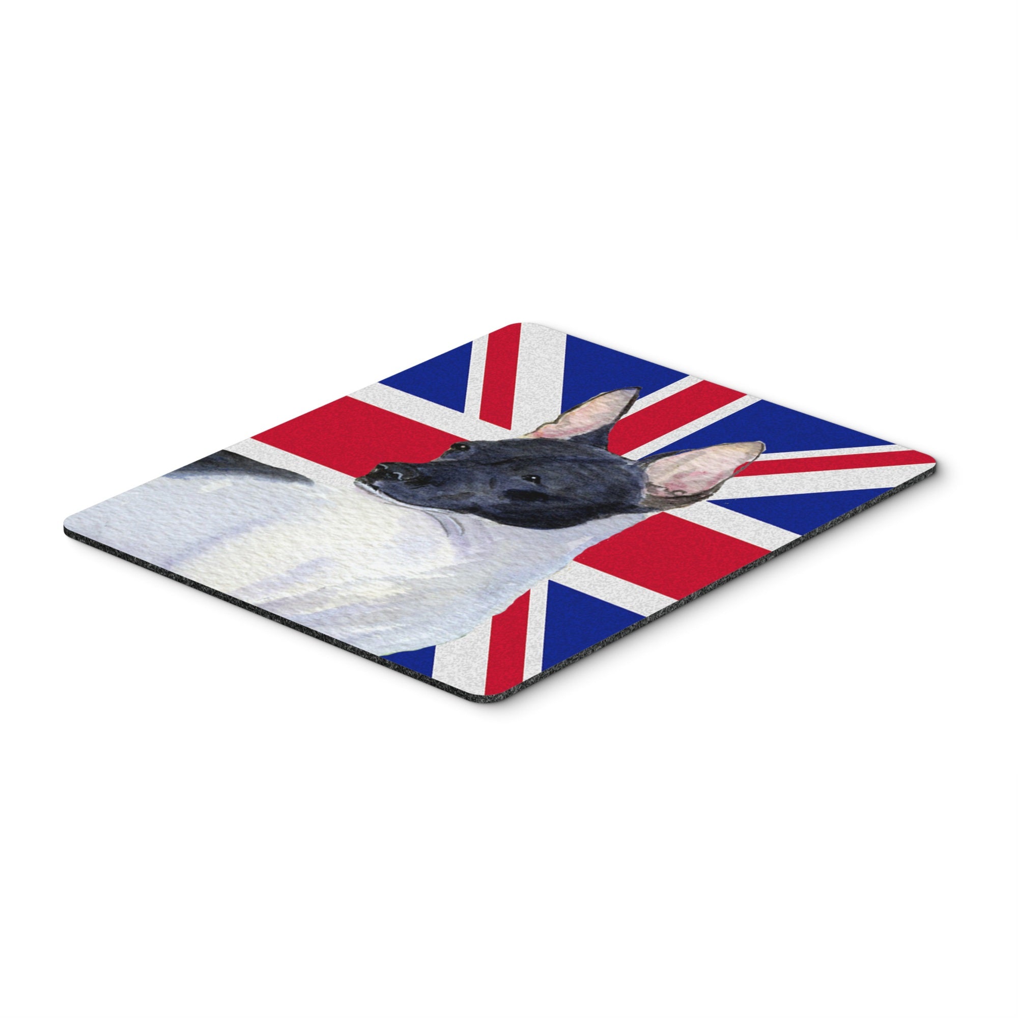 Caroline'S Treasures Rat Terrier With English Union Jack British Flag Mouse Pad/Hot Pad/Trivet (Ss4922Mp)