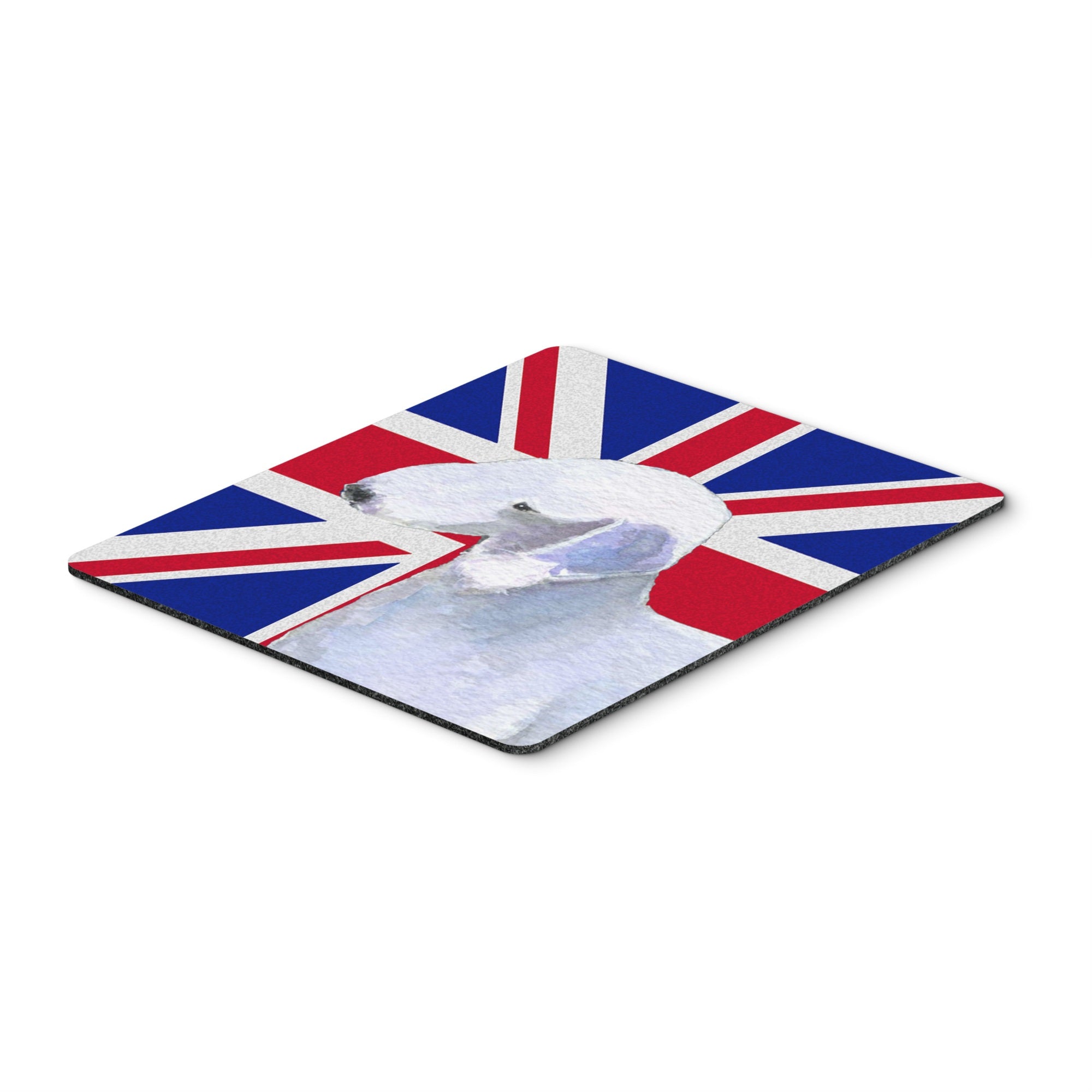 Caroline'S Treasures Bedlington Terrier With English Union Jack British Flag Mouse Pad/Trivet (Ss4925Mp)
