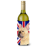 French Bulldog With English Union Jack British Flag Wine Bottle Beverage Insulator Hugger Ss4927Literk