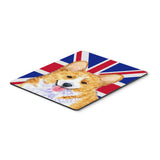 Caroline'S Treasures Corgi With English Union Jack British Flag Mouse Pad/Hot Pad/Trivet (Ss4928Mp)