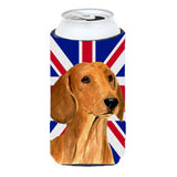 Dachshund With English Union Jack British Flag Tall Boy Beverage Insulator Hugger Ss4929Tbc