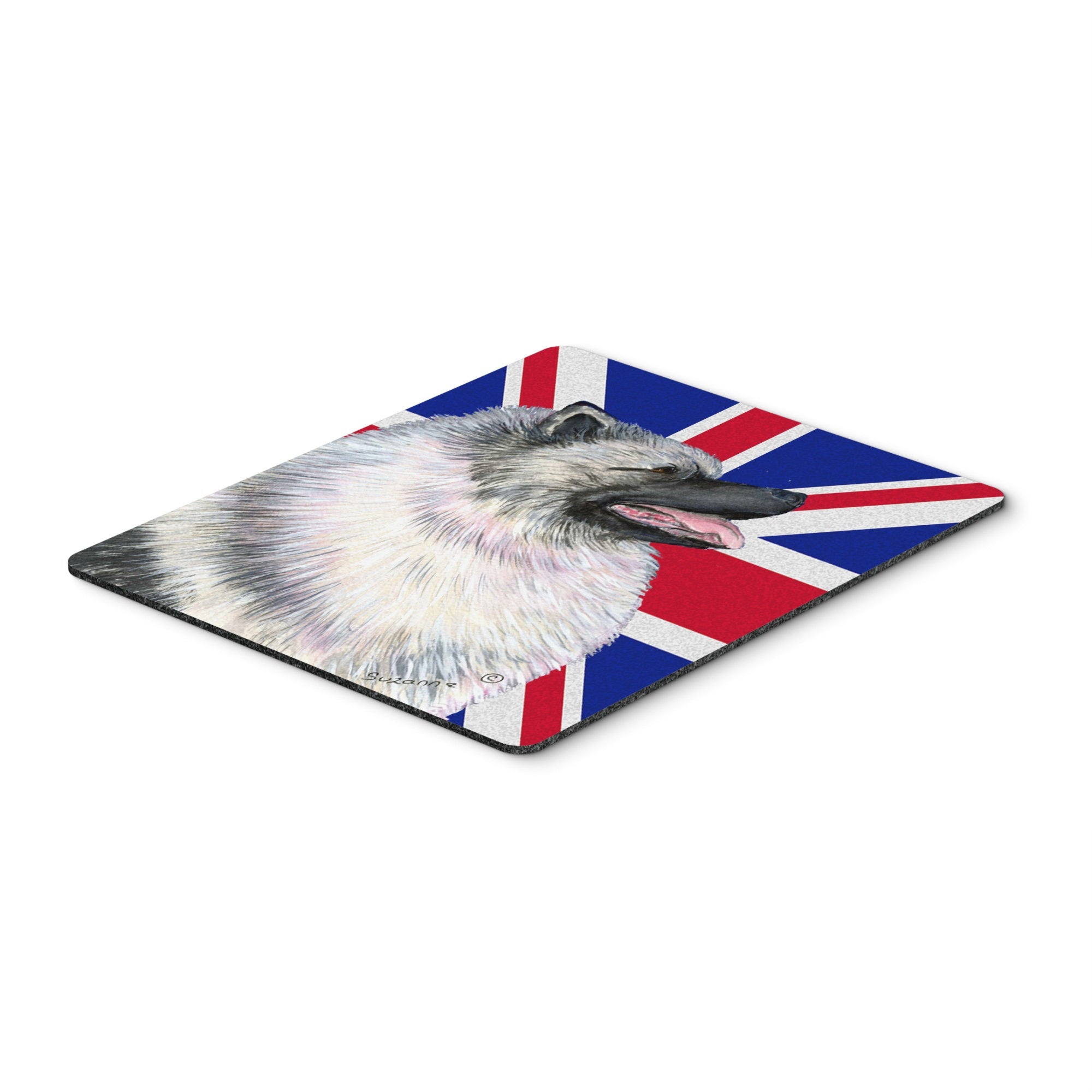 Caroline'S Treasures Keeshond With English Union Jack British Flag Mouse Pad/Hot Pad/Trivet (Ss4930Mp)