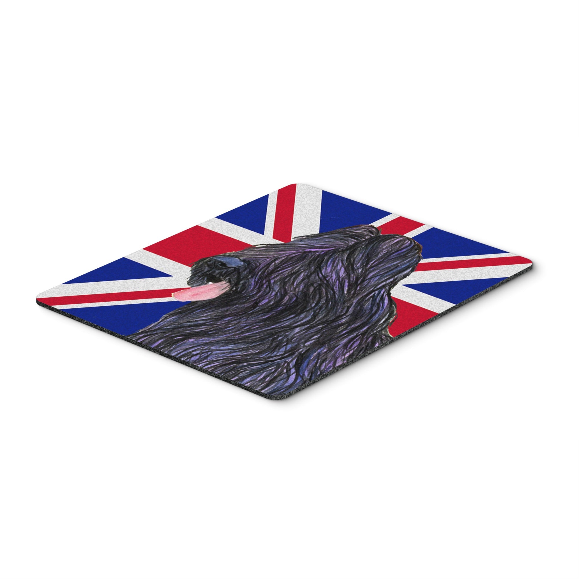 Caroline'S Treasures Briard With English Union Jack British Flag Mouse Pad/Hot Pad/Trivet (Ss4931Mp)