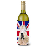 Wheaten Terrier Soft Coated With English Union Jack British Flag Wine Bottle Beverage Insulator Hugger Ss4935Literk