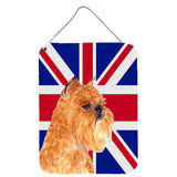Caroline'S Treasures Ss4936Ds1216 Brussels Griffon With English Union Jack British Flag Wall Or Door Hanging Prints, 16 X