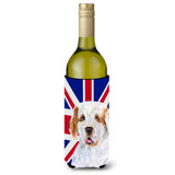 Clumber Spaniel With English Union Jack British Flag Wine Bottle Beverage Insulator Hugger Ss4942Literk