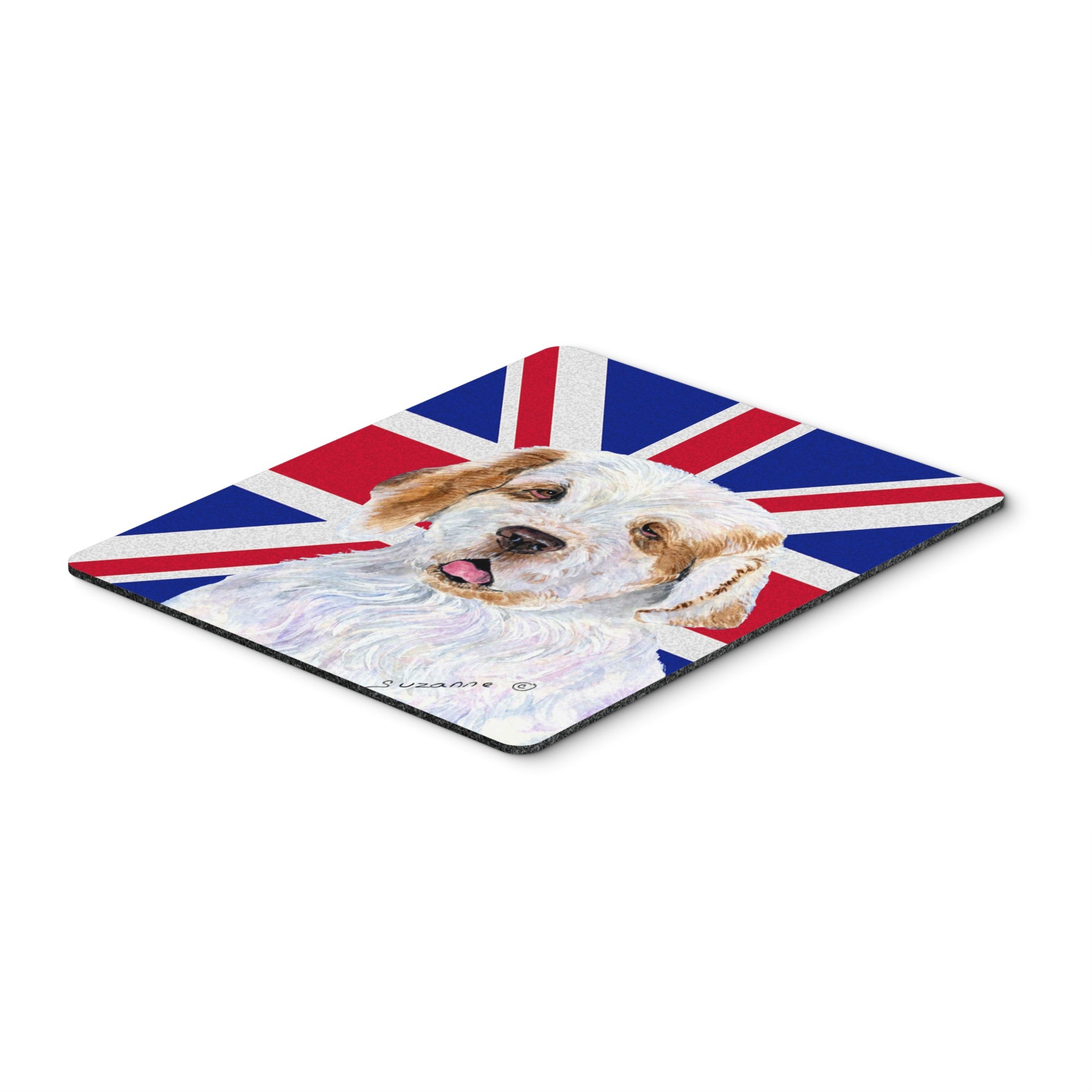 Caroline'S Treasures Clumber Spaniel With English Union Jack British Flag Mouse Pad, Hot Pad/Trivet (Ss4942Mp)