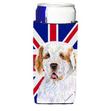 Clumber Spaniel With English Union Jack British Flag Ultra Beverage Insulators For Slim Cans Ss4942Muk