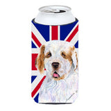 Clumber Spaniel With English Union Jack British Flag Tall Boy Beverage Insulator Hugger Ss4942Tbc