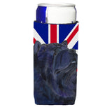 Chow Chow With English Union Jack British Flag Ultra Beverage Insulators For Slim Cans Ss4943Muk
