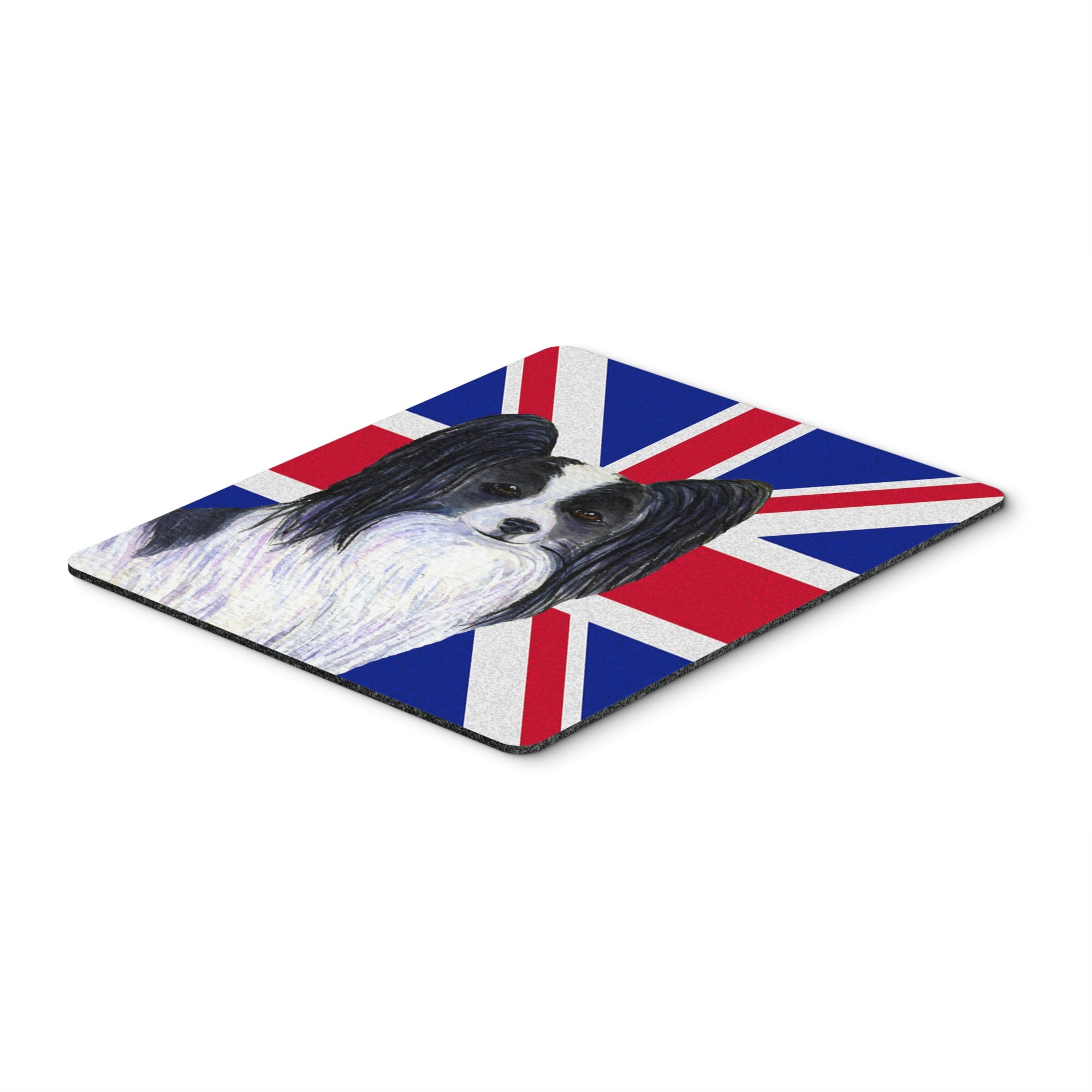 Caroline'S Treasures Papillon With English Union Jack British Flag Mouse Pad/Hot Pad/Trivet (Ss4947Mp)