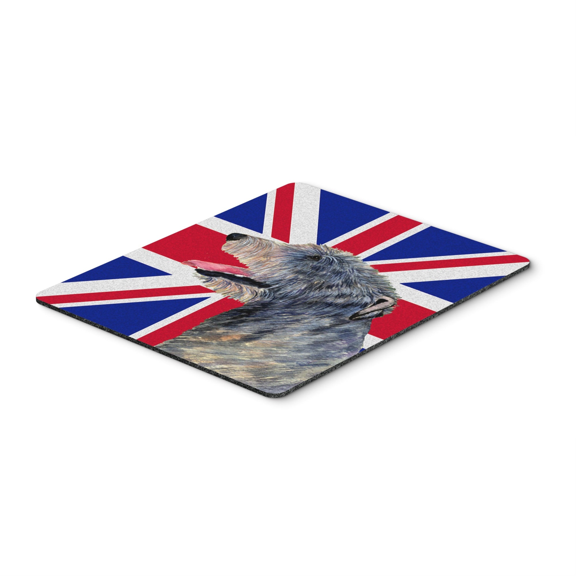 Caroline'S Treasures Irish Wolfhound With English Union Jack British Flag Mouse Pad, Hot Pad/Trivet (Ss4948Mp)