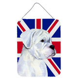 Caroline'S Treasures Ss4951Ds1216 Boxer With English Union Jack British Flag Wall Or Door Hanging Prints, 16 X 12