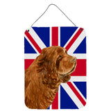 Caroline'S Treasures Sussex Spaniel With English Union Jack British Flag Wall Or Door Hanging Prints, 16 X 12