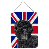 Caroline'S Treasures Affenpinscher With English Union Jack British Flag Wall Or Door Hanging Prints, 16 X 12