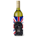 Affenpinscher With English Union Jack British Flag Wine Bottle Beverage Insulator Hugger Ss4953Literk
