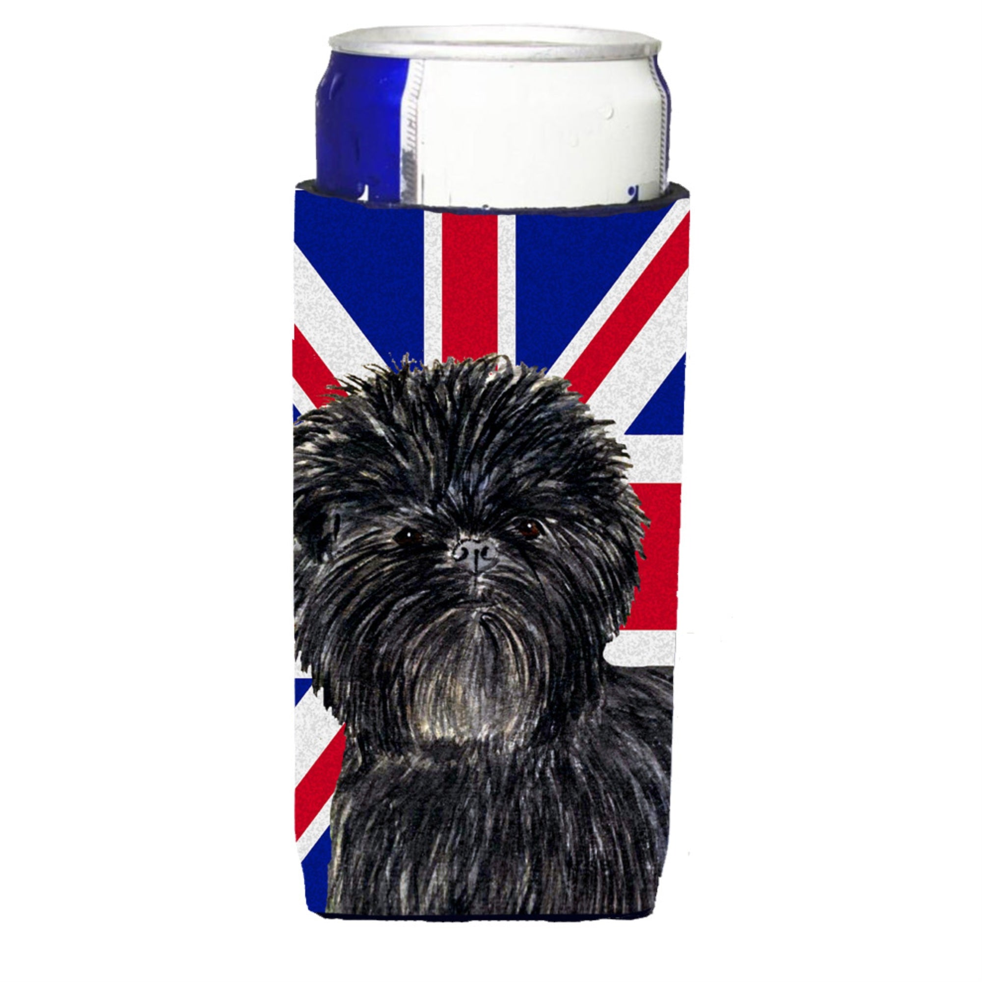 Affenpinscher With English Union Jack British Flag Ultra Beverage Insulators For Slim Cans Ss4953Muk