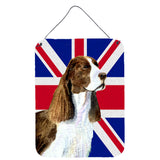 Caroline'S Treasures Ss4955Ds1216 Springer Spaniel With English Union Jack British Flag Wall Or Door Hanging Prints, 16 X