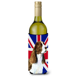 Springer Spaniel With English Union Jack British Flag Wine Bottle Beverage Insulator Hugger Ss4955Literk