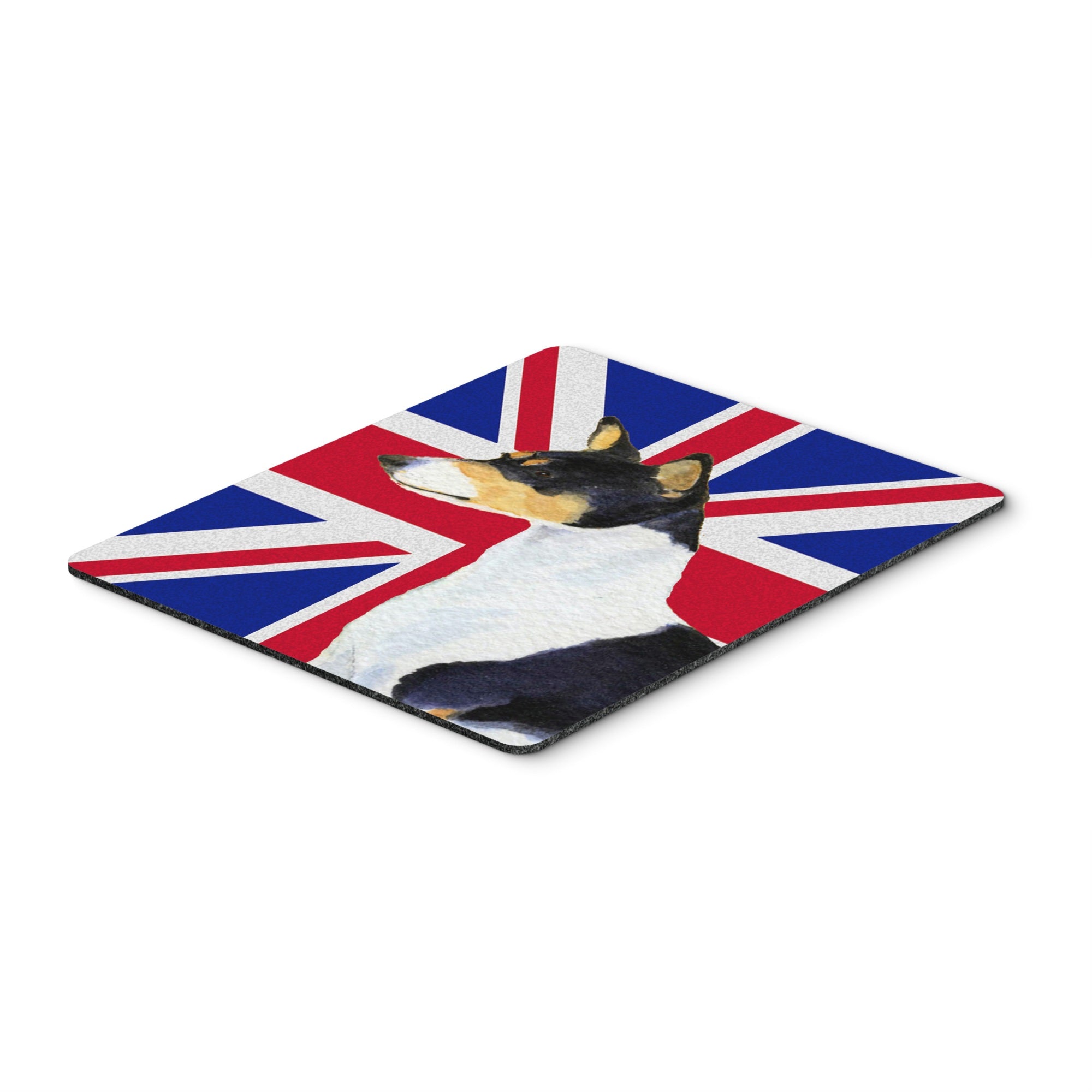 Caroline'S Treasures Basenji With English Union Jack British Flag Mouse Pad/Hot Pad/Trivet (Ss4956Mp)