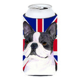 Boston Terrier With English Union Jack British Flag Tall Boy Beverage Insulator Hugger Ss4958Tbc