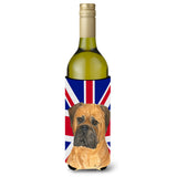 Bullmastiff With English Union Jack British Flag Wine Bottle Beverage Insulator Hugger Ss4959Literk