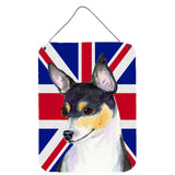 Caroline'S Treasures Ss4960Ds1216 Rat Terrier With English Union Jack British Flag Wall Or Door Hanging Prints, 16 X 12,
