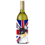 Rat Terrier With English Union Jack British Flag Wine Bottle Beverage Insulator Hugger Ss4960Literk
