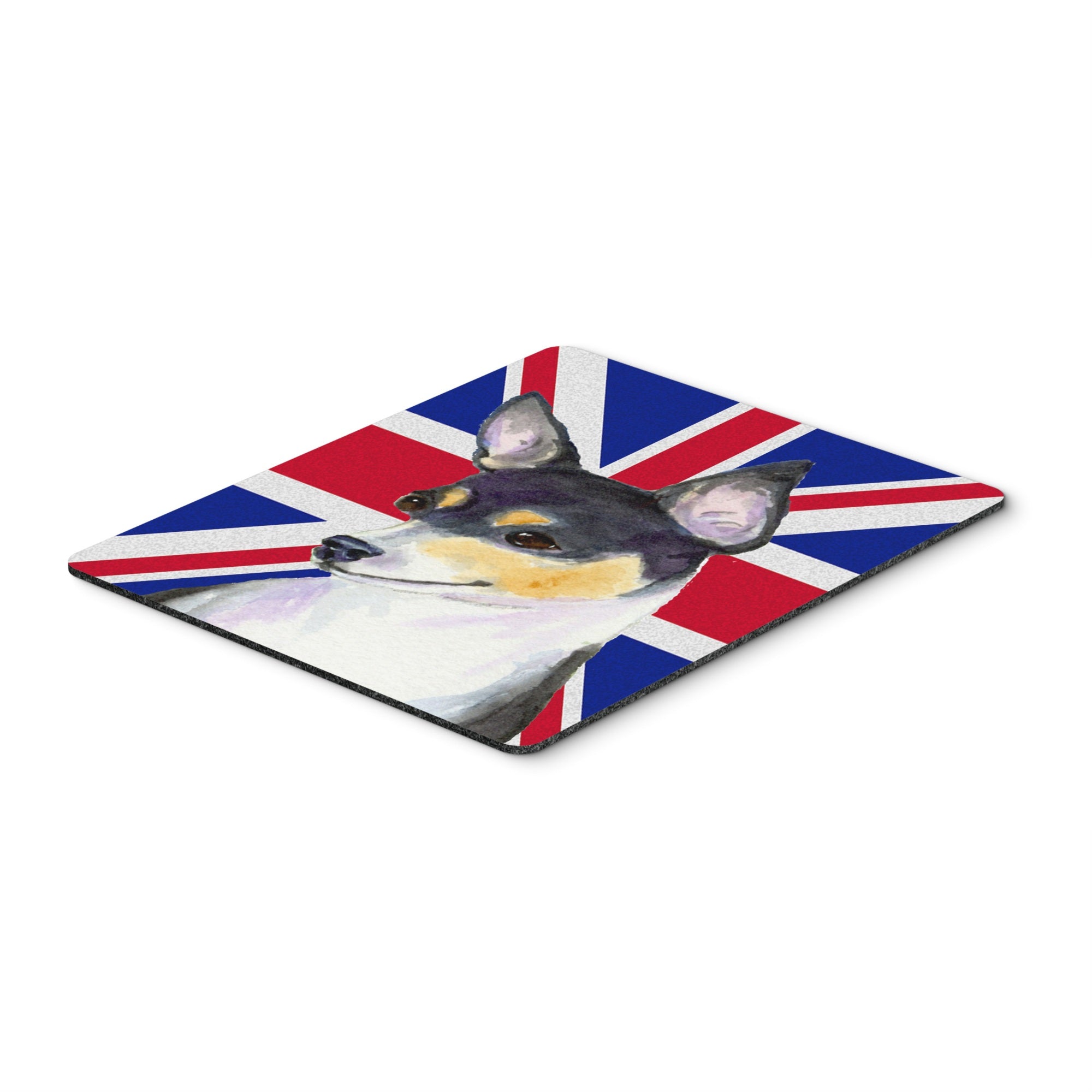 Caroline'S Treasures Rat Terrier With English Union Jack British Flag Mouse Pad/Hot Pad/Trivet (Ss4960Mp)