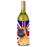 Bullmastiff With English Union Jack British Flag Wine Bottle Beverage Insulator Hugger Ss4962Literk