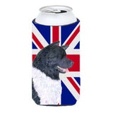 Akita With English Union Jack British Flag Tall Boy Beverage Insulator Hugger Ss4963Tbc