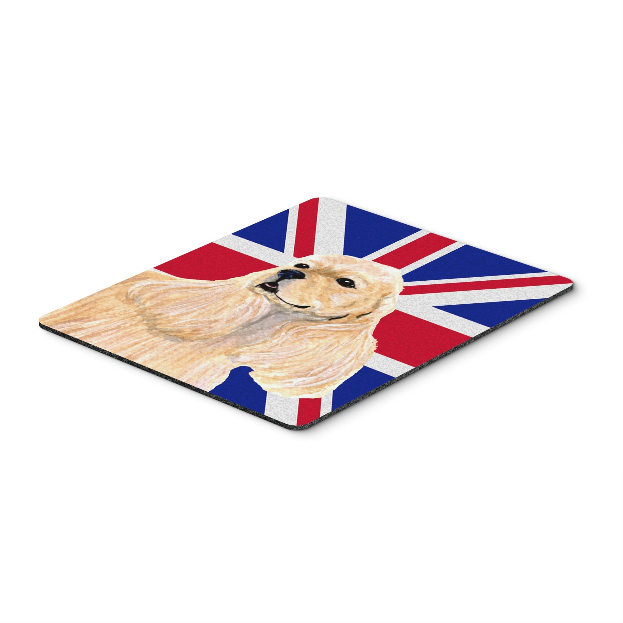 Caroline'S Treasures Cocker Spaniel Buff With English Union Jack British Flag Mouse Pad/Trivet (Ss4964Mp)