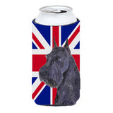 Schnauzer With English Union Jack British Flag Tall Boy Beverage Insulator Hugger Ss4965Tbc