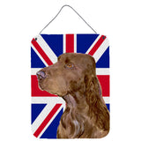 Caroline'S Treasures Field Spaniel With English Union Jack British Flag Wall Or Door Hanging Prints, 16 X 12