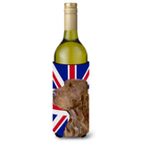 Field Spaniel With English Union Jack British Flag Wine Bottle Beverage Insulator Hugger Ss4967Literk