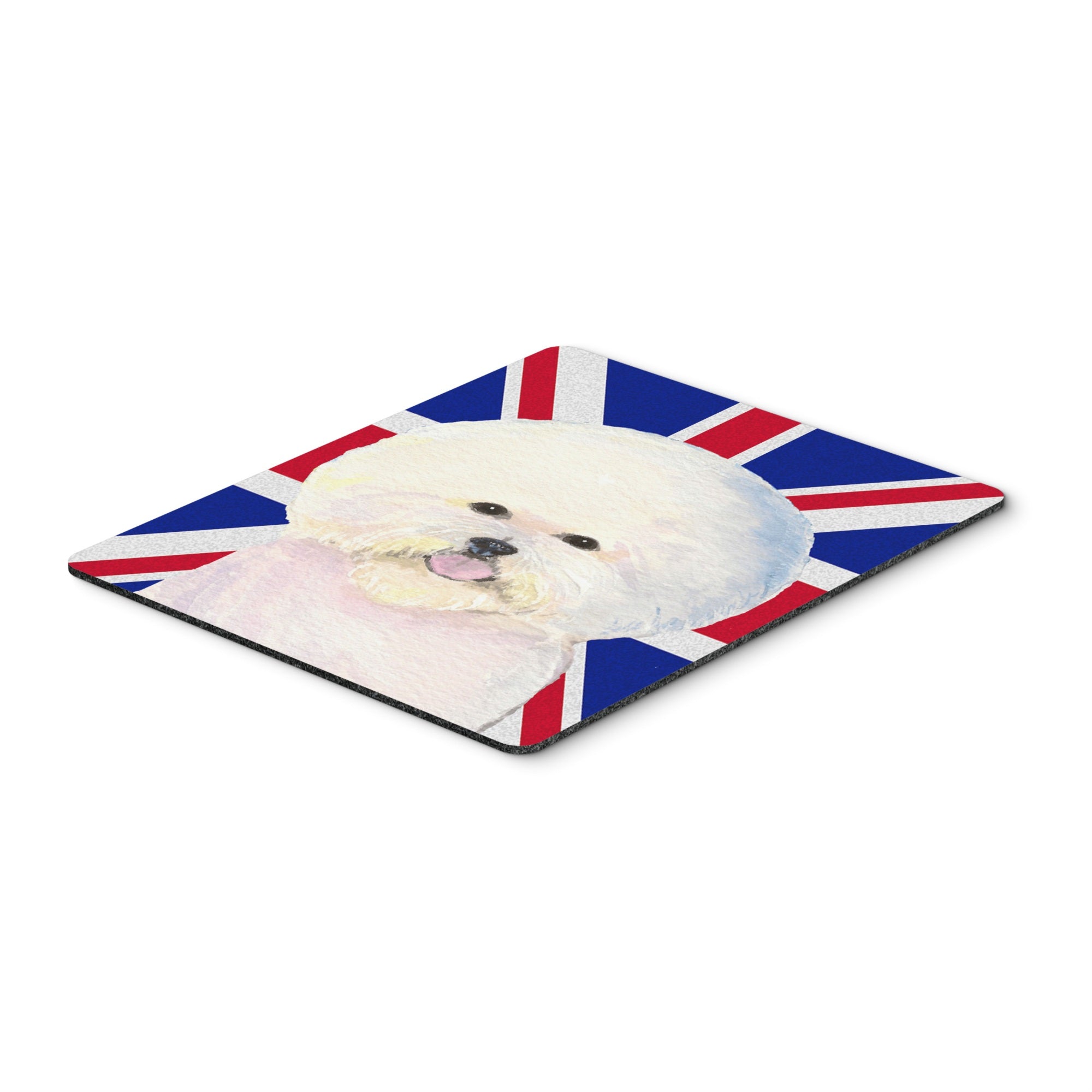 Caroline'S Treasures Bichon Frise With English Union Jack British Flag Mouse Pad/Hot Pad/Trivet (Ss4968Mp)