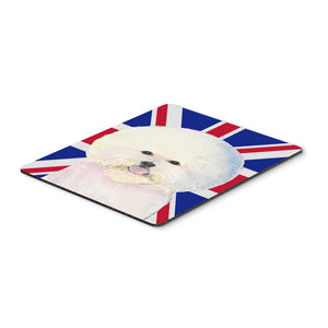 Caroline'S Treasures Bichon Frise With English Union Jack British Flag Mouse Pad/Hot Pad/Trivet (Ss4968Mp)