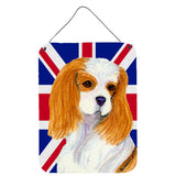 Caroline'S Treasures Ss4969Ds1216 Cavalier Spaniel With English Union Jack British Flag Wall Or Door Hanging Prints, 16 X