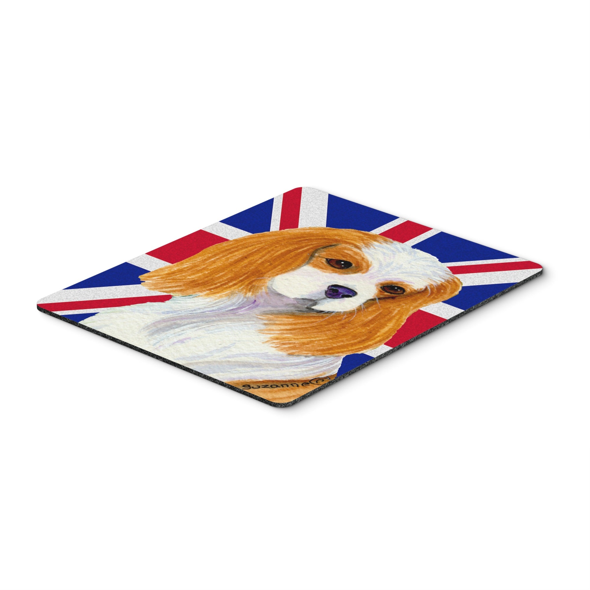 Caroline'S Treasures Cavalier Spaniel With English Union Jack British Flag Mouse Pad/Trivet (Ss4969Mp)