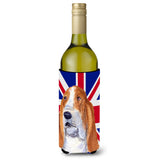 Basset Hound With English Union Jack British Flag Wine Bottle Beverage Insulator Hugger Ss4970Literk