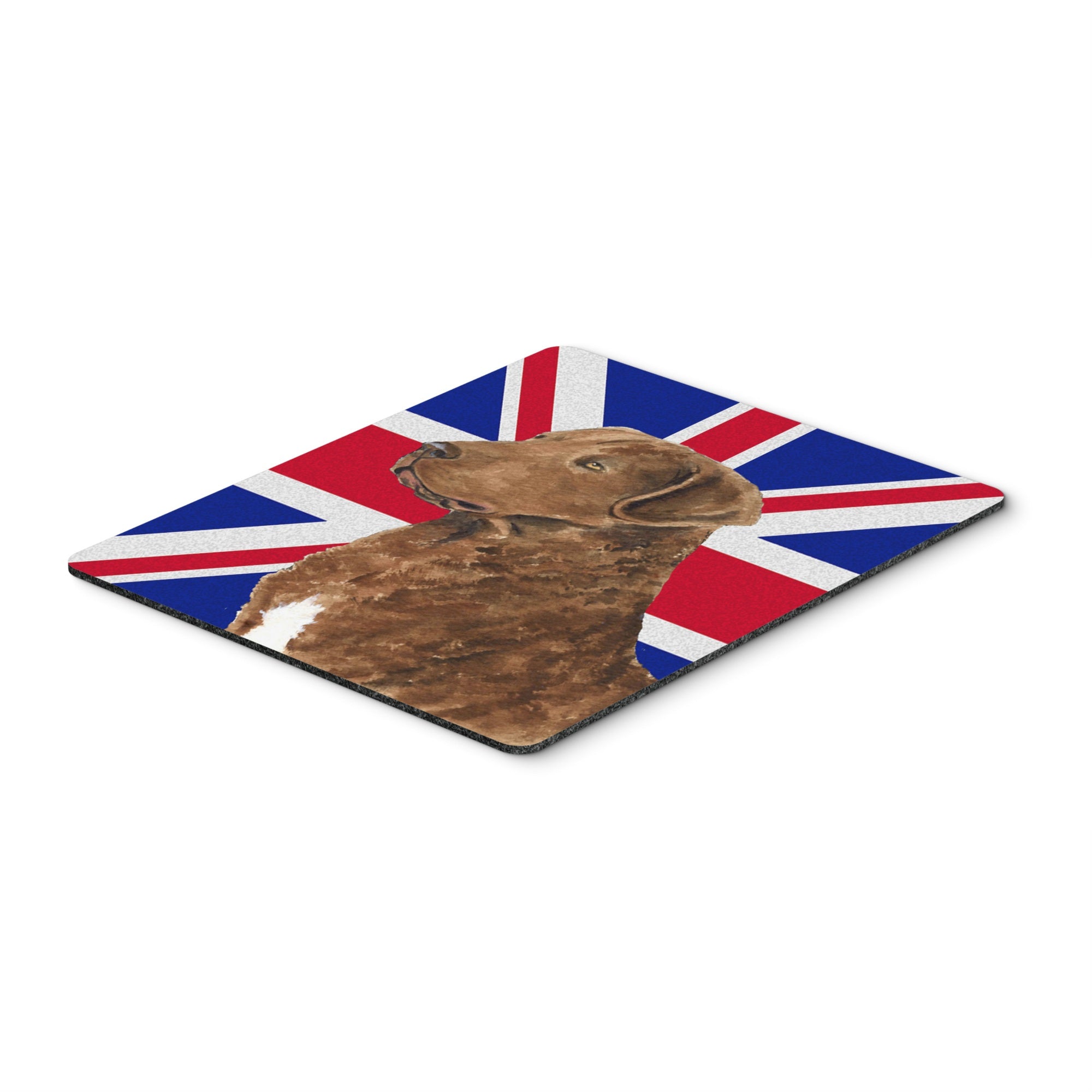 Caroline'S Treasures Curly Coated Retriever With English Union Jack British Flag Mouse Pad/Trivet (Ss4973Mp)