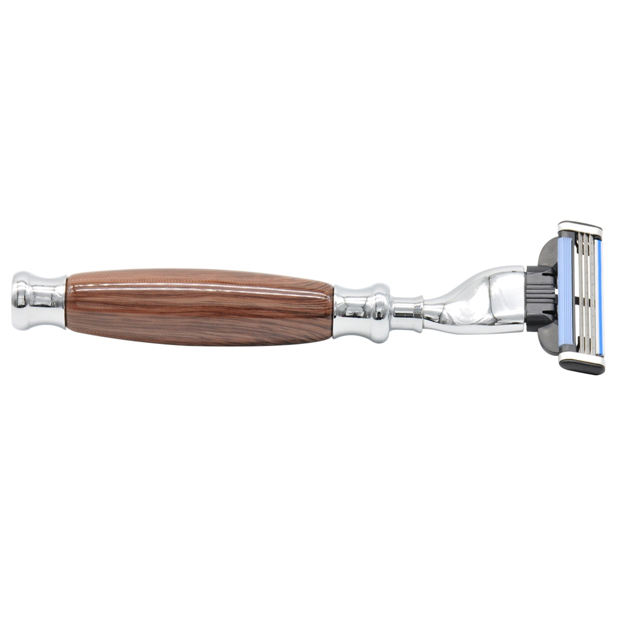 Union Razors Ss4Rz Razor Resin-Covered Wood Handle And Lubricating Strip - Reusable Mens Shaving Razor