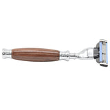 Union Razors Ss4Rz Razor Resin-Covered Wood Handle And Lubricating Strip - Reusable Mens Shaving Razor
