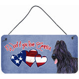 Caroline'S Treasures Woof If You Love America Briard Wall Or Door Hanging Prints, 6 X 12