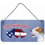 Caroline'S Treasures Woof If You Love America Jack Russell Terrier Wall Or Door Hanging Prints, 6 X 12