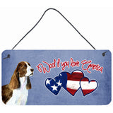 Caroline'S Treasures Ss5024Ds612 Woof If You Love America Springer Spaniel Wall Or Door Hanging Prints, 6 X 12