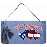Caroline'S Treasures Woof If You Love America Scottish Terrier Wall Or Door Hanging Prints, 6 X 12