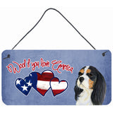 Caroline'S Treasures Ss5046Ds612 Woof If You Love America Cavalier Spaniel Wall Or Door Hanging Prints, 6 X 12