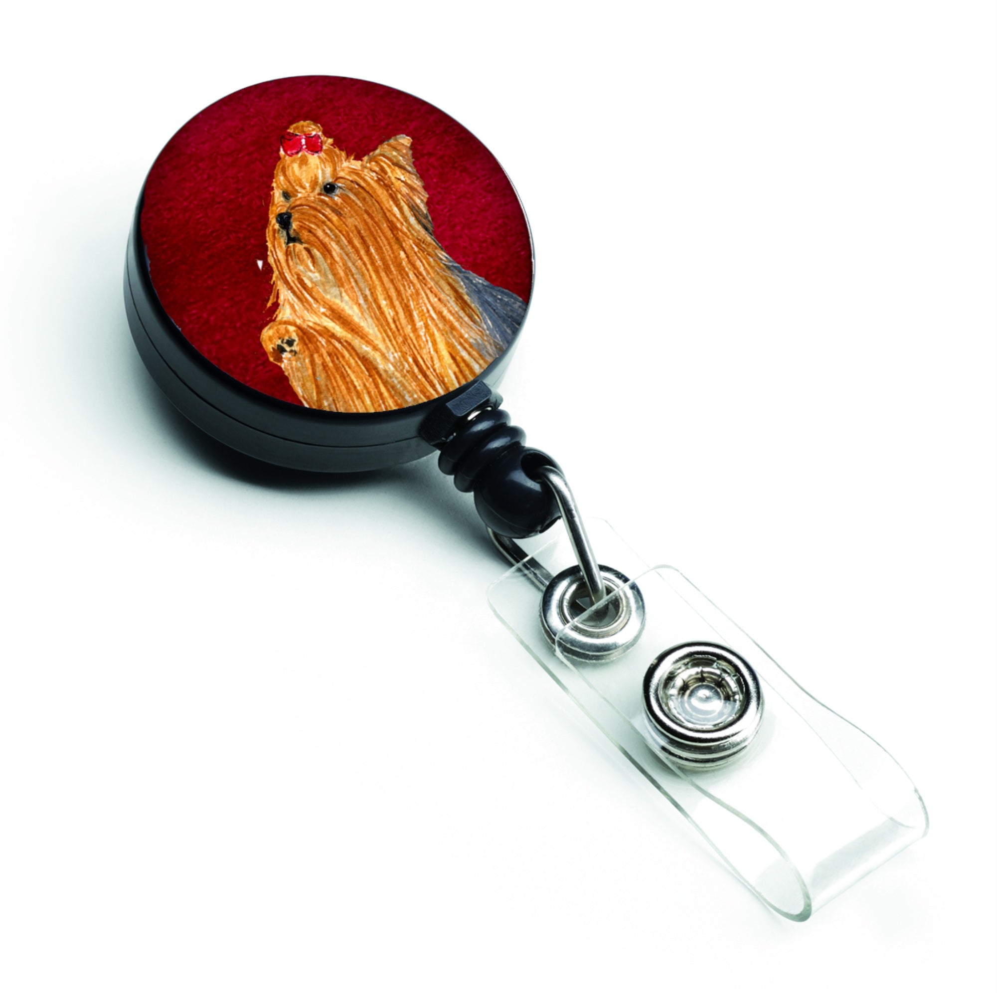 Caroline'S Treasures Yorkie Retractable Badge Reel Or Id Holder With Clip, Multicolor (Ss6020Br)